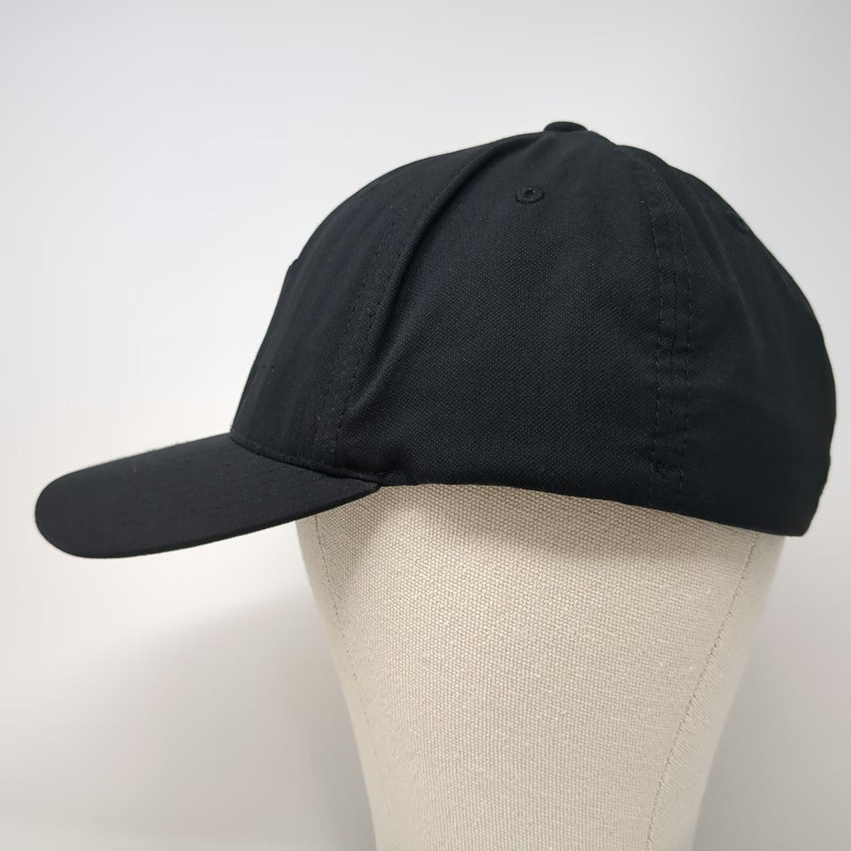 Hurley Baseball Cap Black XL Flexfit Embroidered Logo Curved Bill Polyester Hat