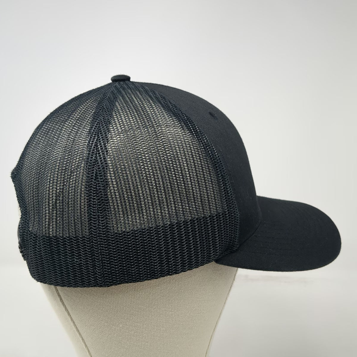 Richardson Trucker Hat Black One Size Old Town Whiskey Society Mesh Curved Brim
