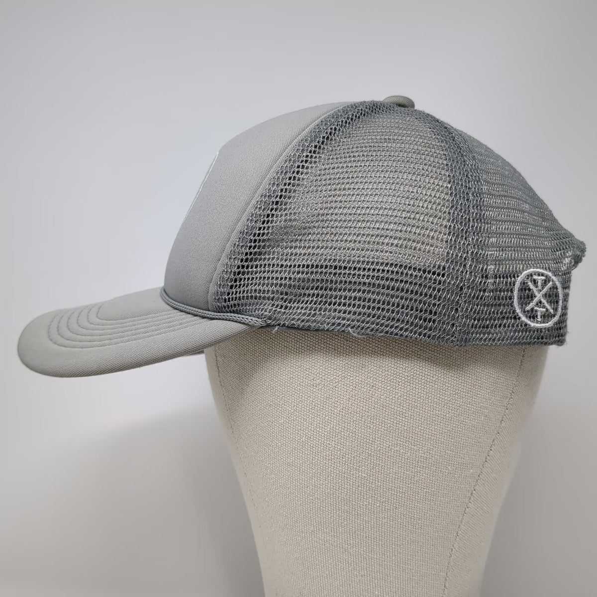 Tiny Trucker Co. Trucker Hat Gray OSFM Mama Circle Logo Mesh Foam Rope Snapback
