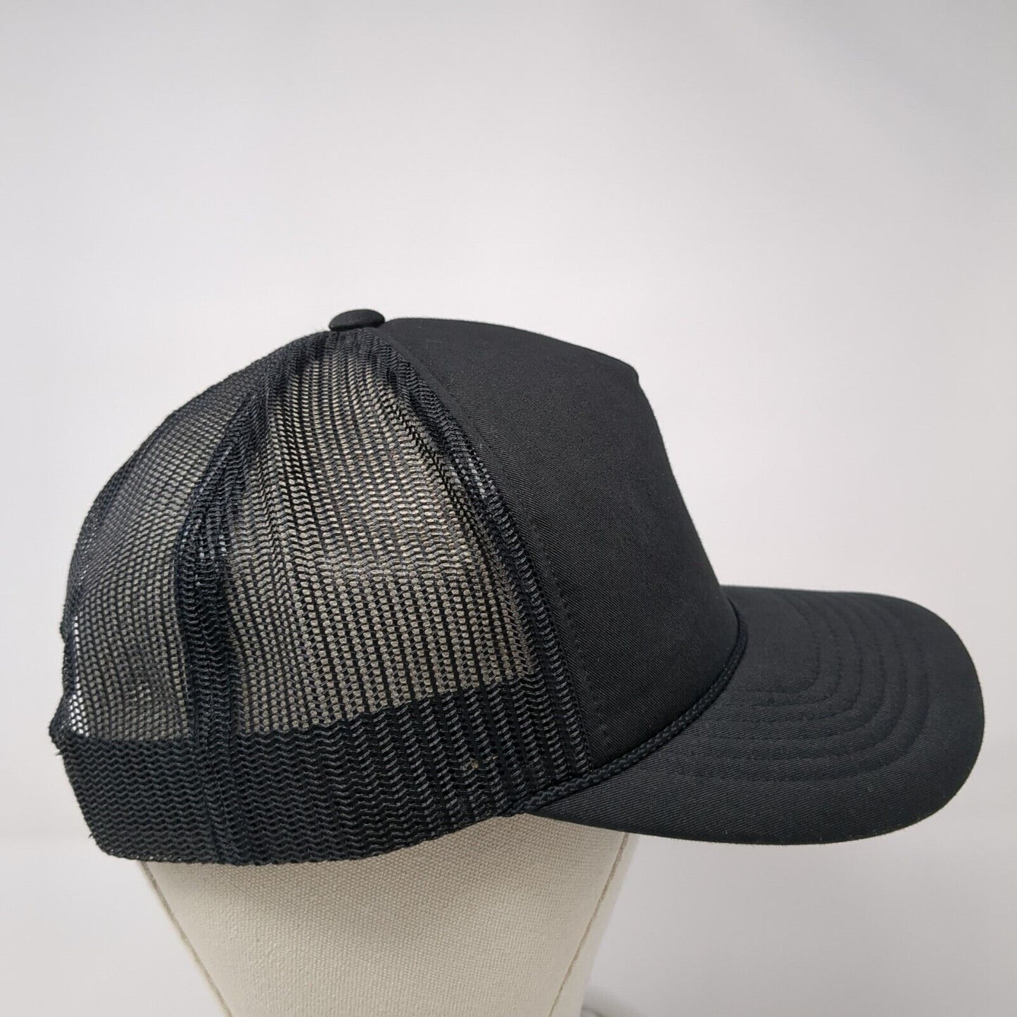 Richardson Snapback Mesh Back Rope Trucker Hat Black One Size Blank