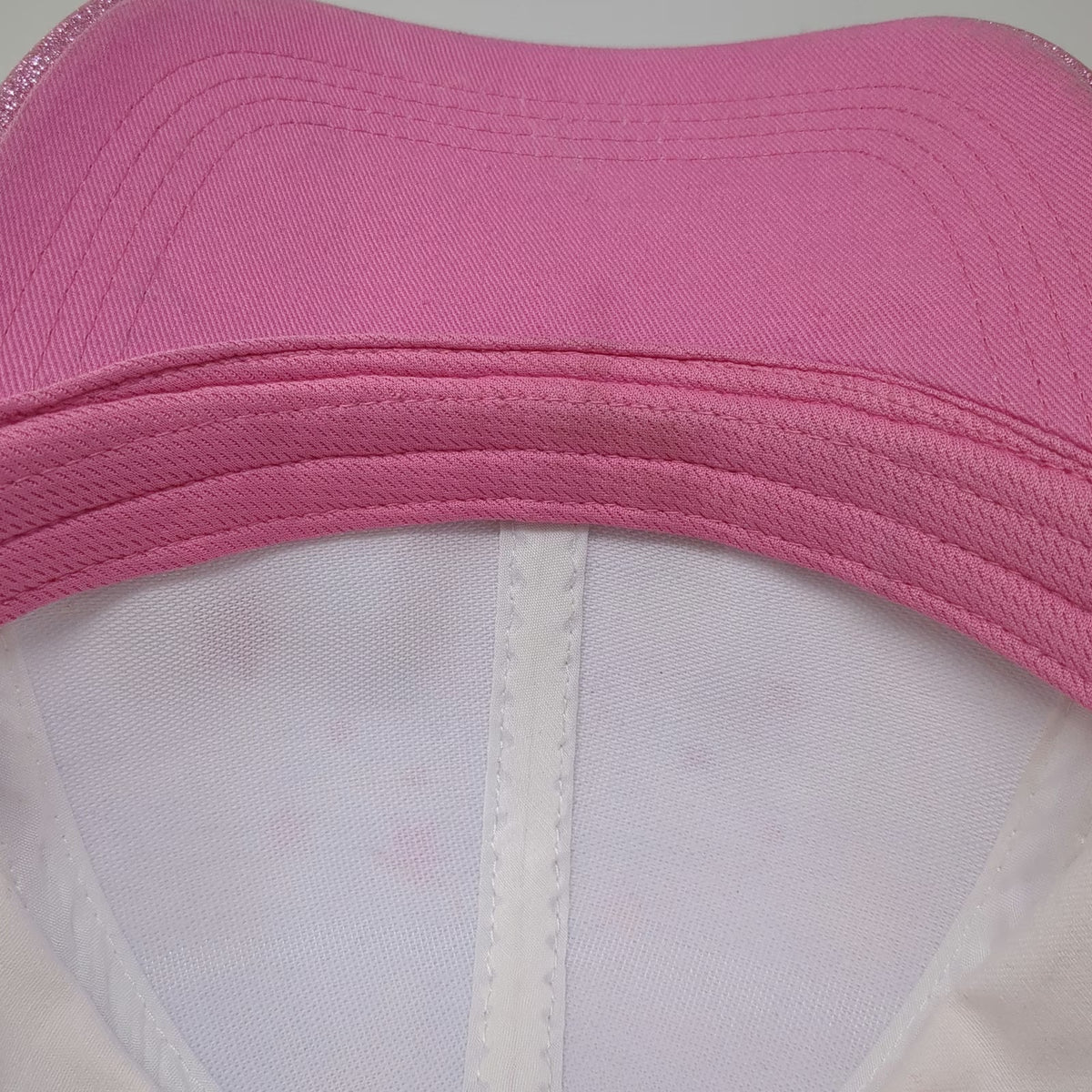 Carnival Baseball Cap White Pink One Size Grinch Love Heart Glitter Seuss Hat