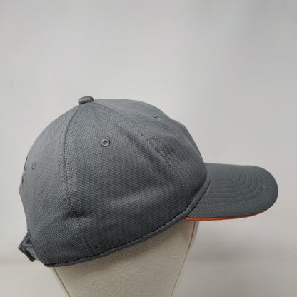 Starter Strapback Hat Gray One Size Adjustable Embroidered Vented Holes 6 Panel