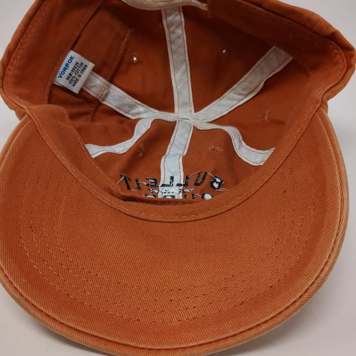 VONPOK Bulleit Bourbon Frontier Whiskey Baseball Cap Orange OSFM Slideback Hat