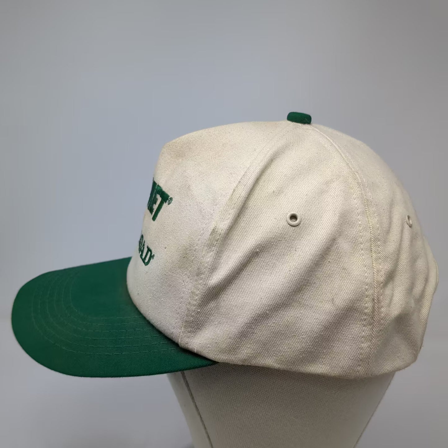 K-Products Thimet Lock 'n Load 5 Panel Hat White Green One Size Vintage USA