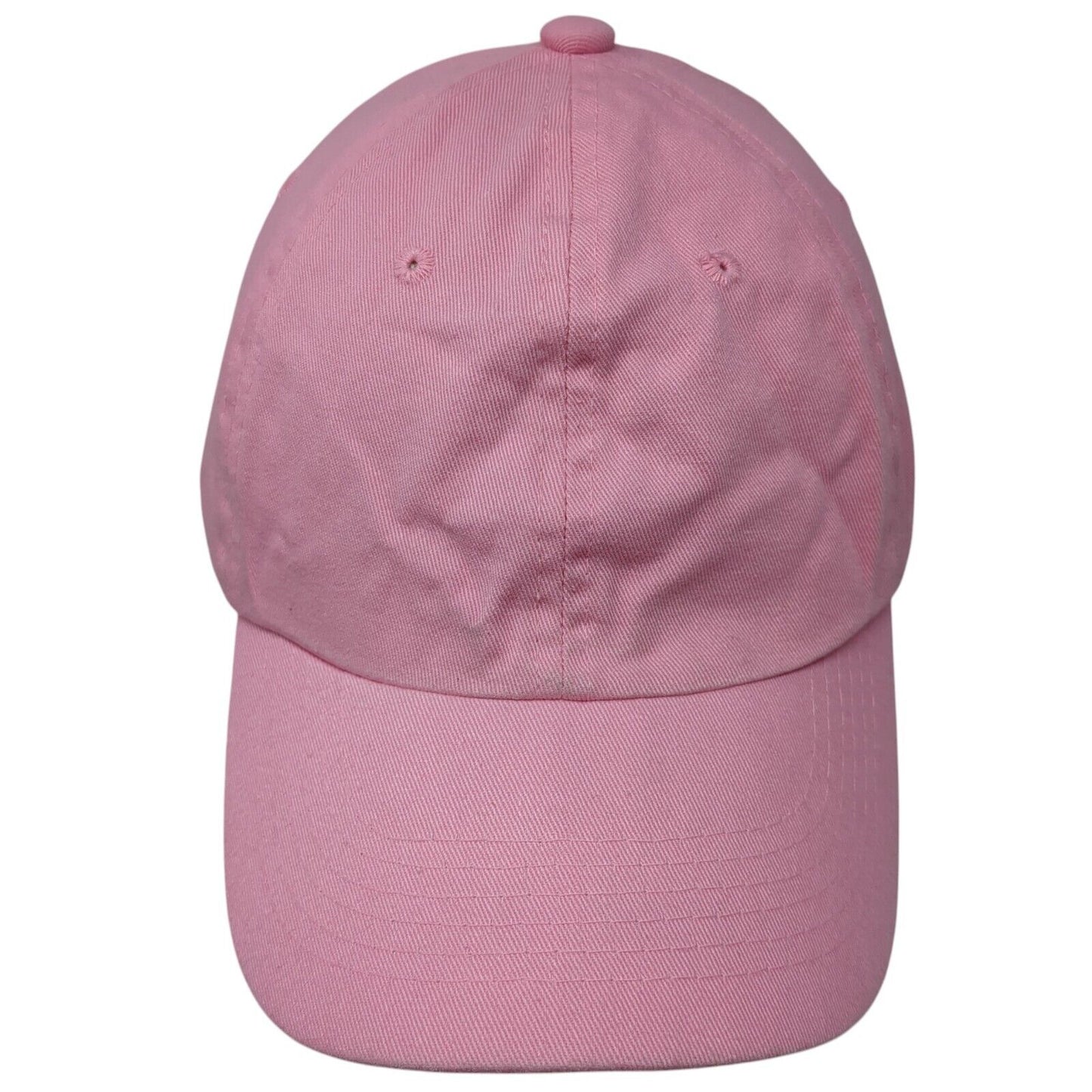 Unbranded Slideback Hat Pink One Size Adjustable Vented Holes 6 Panel Cotton