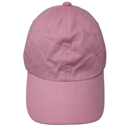 Unbranded Slideback Hat Pink One Size Adjustable Vented Holes 6 Panel Cotton