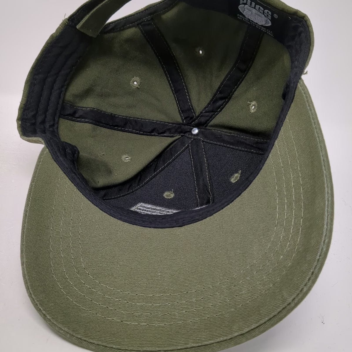 Pugs American Flag Patch Green Baseball Cap One Size Strapback Hat Embroidered