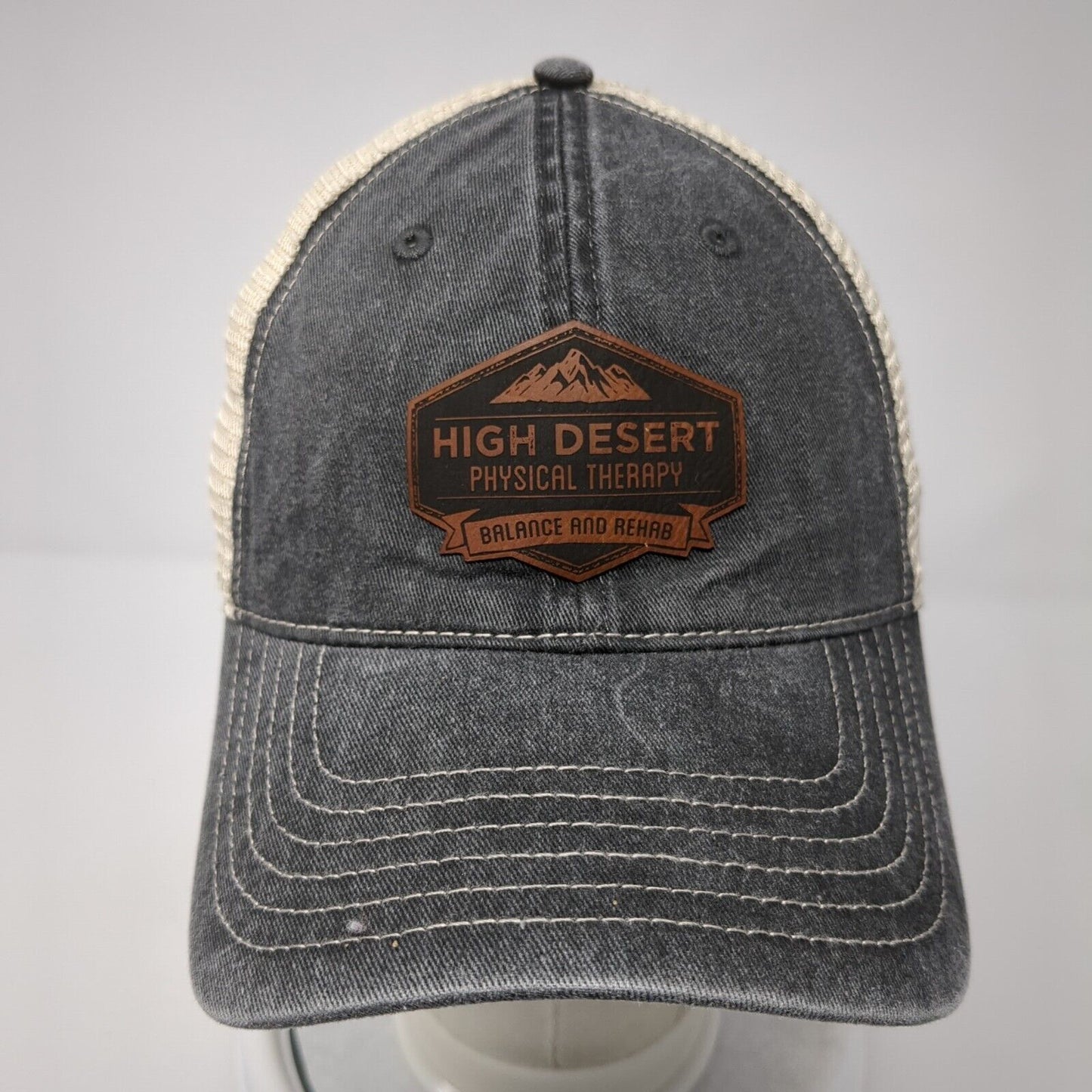 High Desert Physical Therapy Patch Trucker Hat Gray One Size Mesh Back