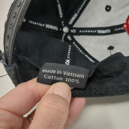 Carbon Elements Snapback Black Red One Size Dollar Sign Gradient Flat Bill Hat