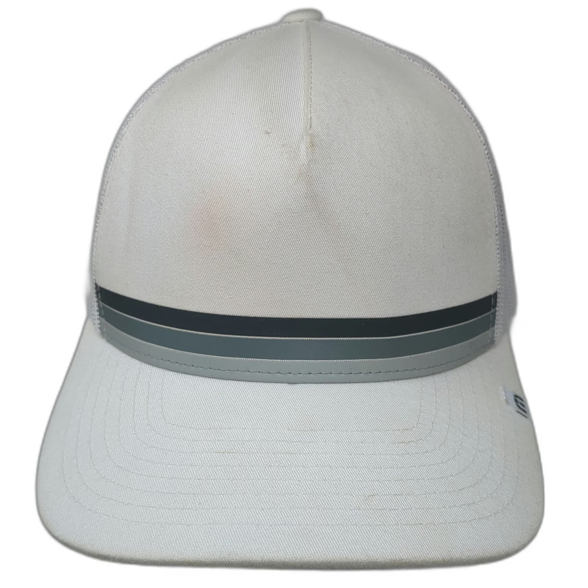 Travis Mathew Trucker Hat White One Size Mesh Snapback Striped Golf Sport Hat