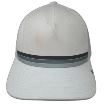 Travis Mathew Trucker Hat White One Size Mesh Snapback Striped Golf Sport Hat