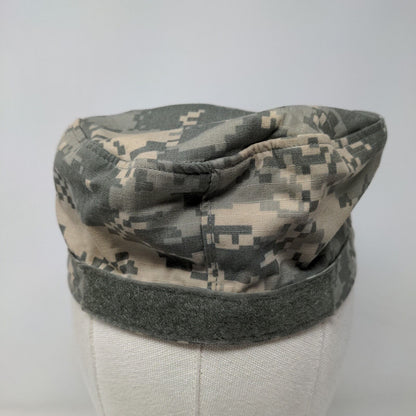 U.S. Military Mens Patrol Cap Green Digital Camo Size 6 3/4 Nylon Cotton Blend