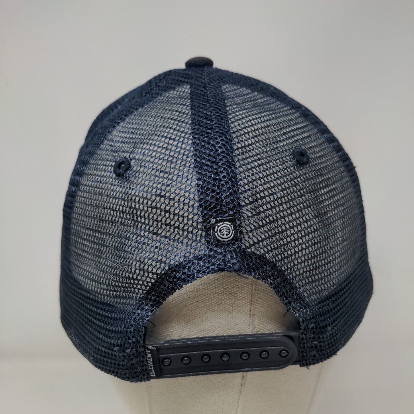 Element CA-NY Snapback Trucker Hat Blue OS Adjustable Embroidered Mesh Back