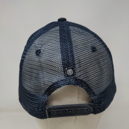 Element CA-NY Snapback Trucker Hat Blue OS Adjustable Embroidered Mesh Back