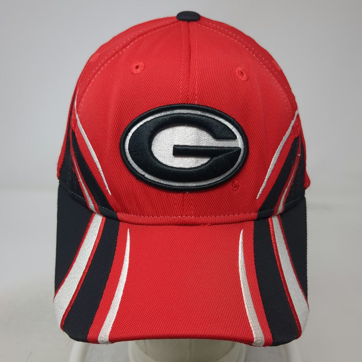 Reebok Georgia Bulldogs NCAA Hat Red Black White OSFM Grandpa Heisman Stretch