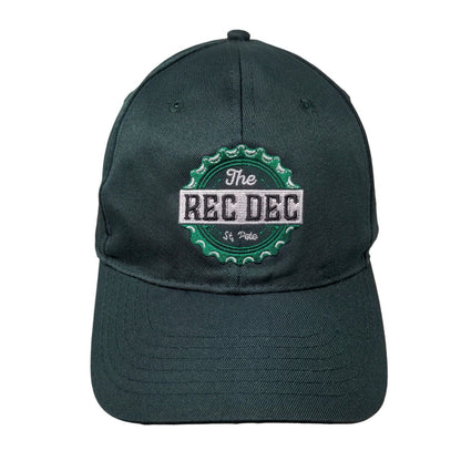 The Rec Dec St. Pete Strapback Hat Green OSFM Embroidered 6 Panel