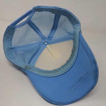 Unbranded Men's Snapback Mesh Back Hat Blue White Flamingo Print Adjustable
