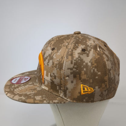 New Era NFL Los Angeles Chargers Snapback Hat Brown Camo One Size 9FIFTY Gray