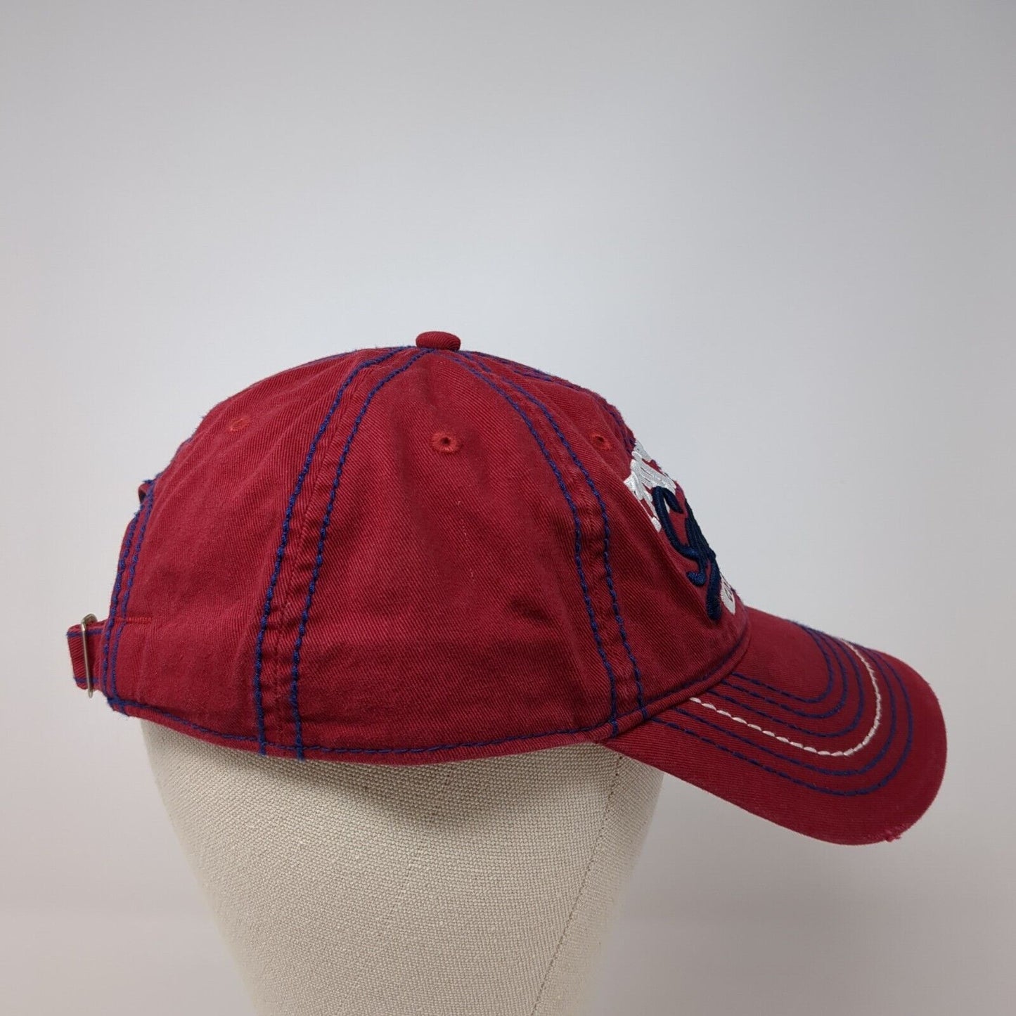Tractor Supply Company Slideback Hat Red One Size Adjustable Embroidered 6 Panel