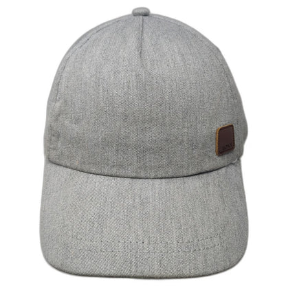 Roxy 5 Panel Gray One Size Hat Leather Logo Patch Heathered Strapback Surf Wear