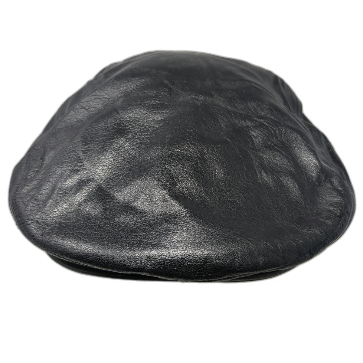 Harley-Davidson Newsboy Cap Black L Leather 100th Anniversary Metal Badge Hat