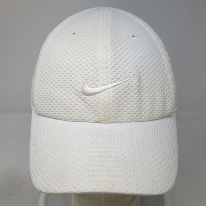 Nike Baseball Cap White One Size Dri-FIT Heritage86 Mesh Slideback Hat Swoosh