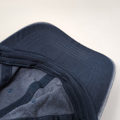 Unbranded Strapback Hat Blue OSFM Adjustable Vented Holes 6 Panel Denim Blank