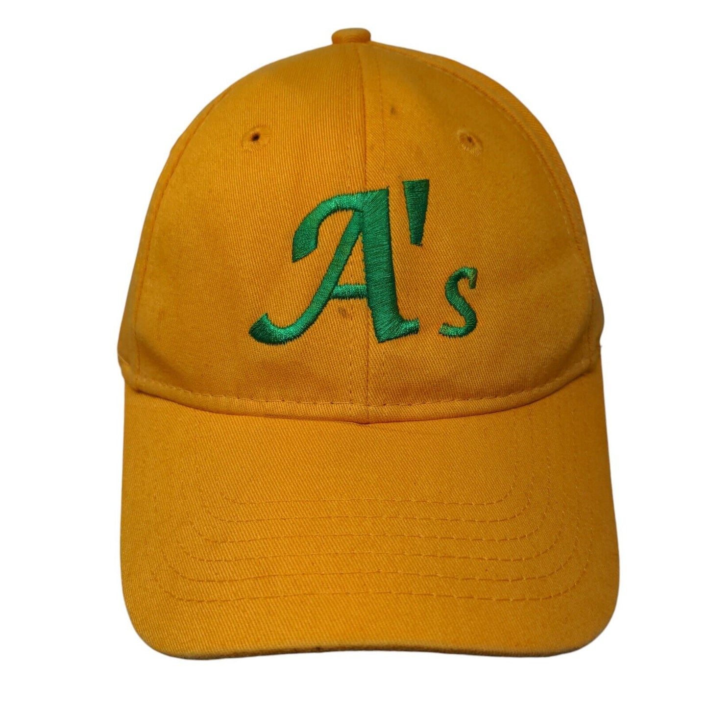 A's Strapback Hat Orangish-Yellow Large/XL Embroidered Rawlings