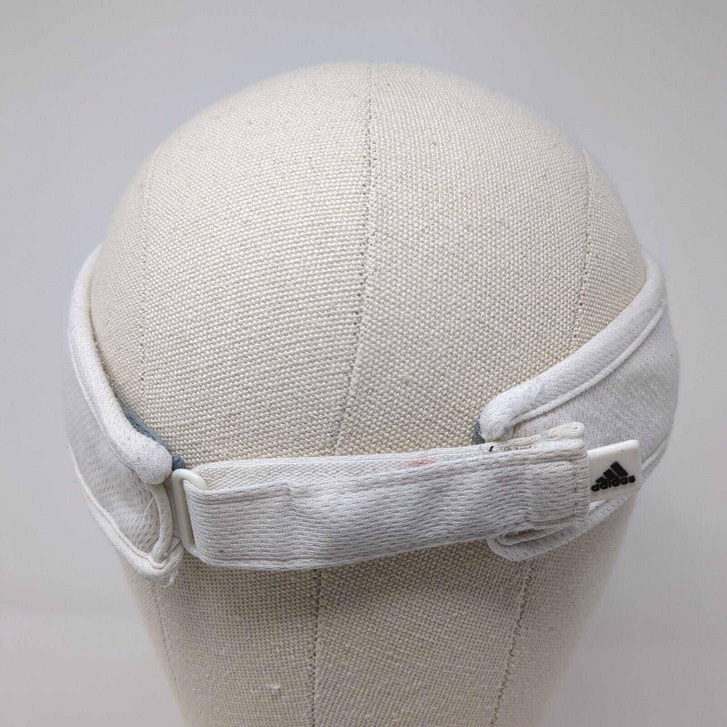 Adidas Adizero Strapback Sun Visor Hat White One Size Adjustable Embroidered