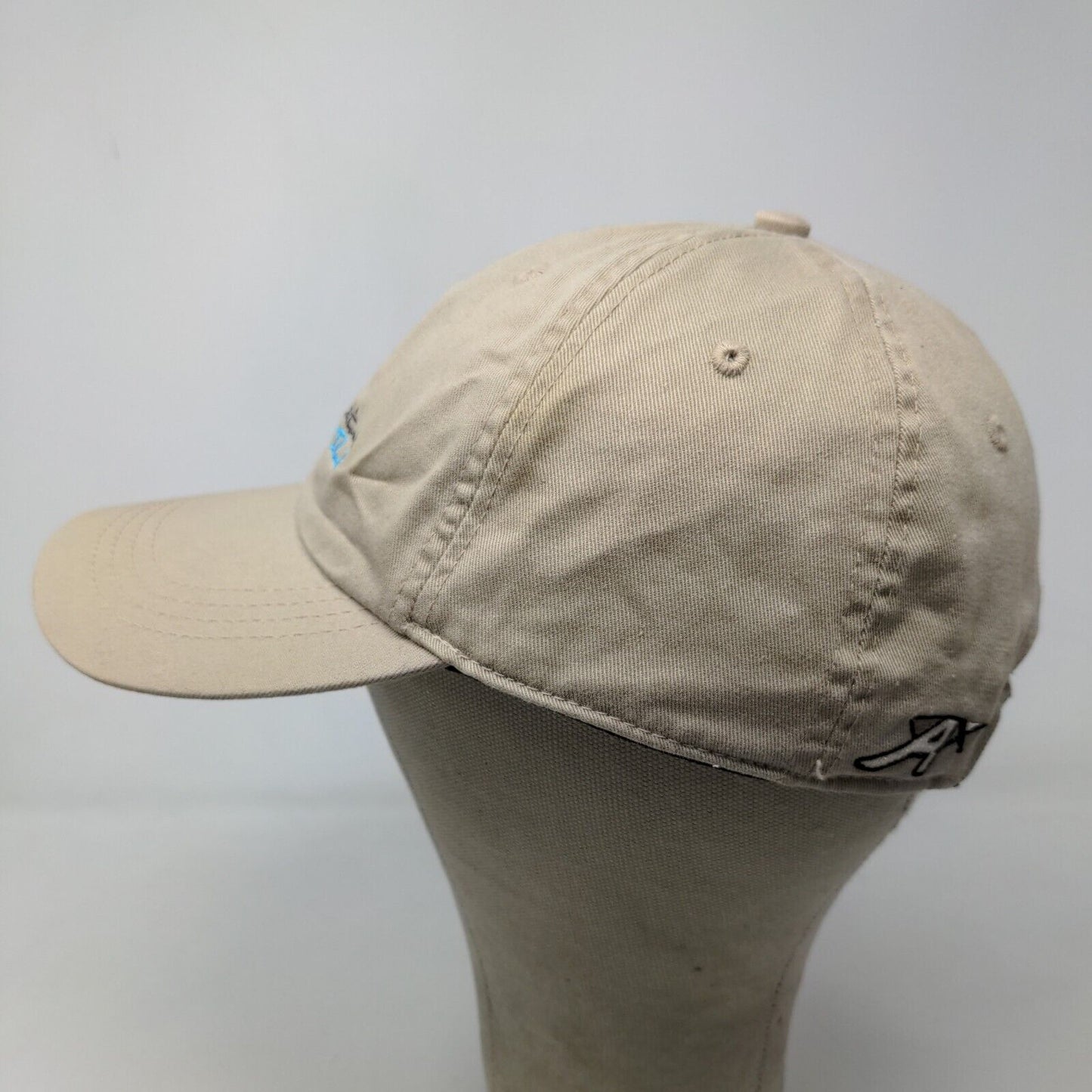 Ahead Men's Strapback Hat Tan Adjustable Embroidered Royal Plantation Island