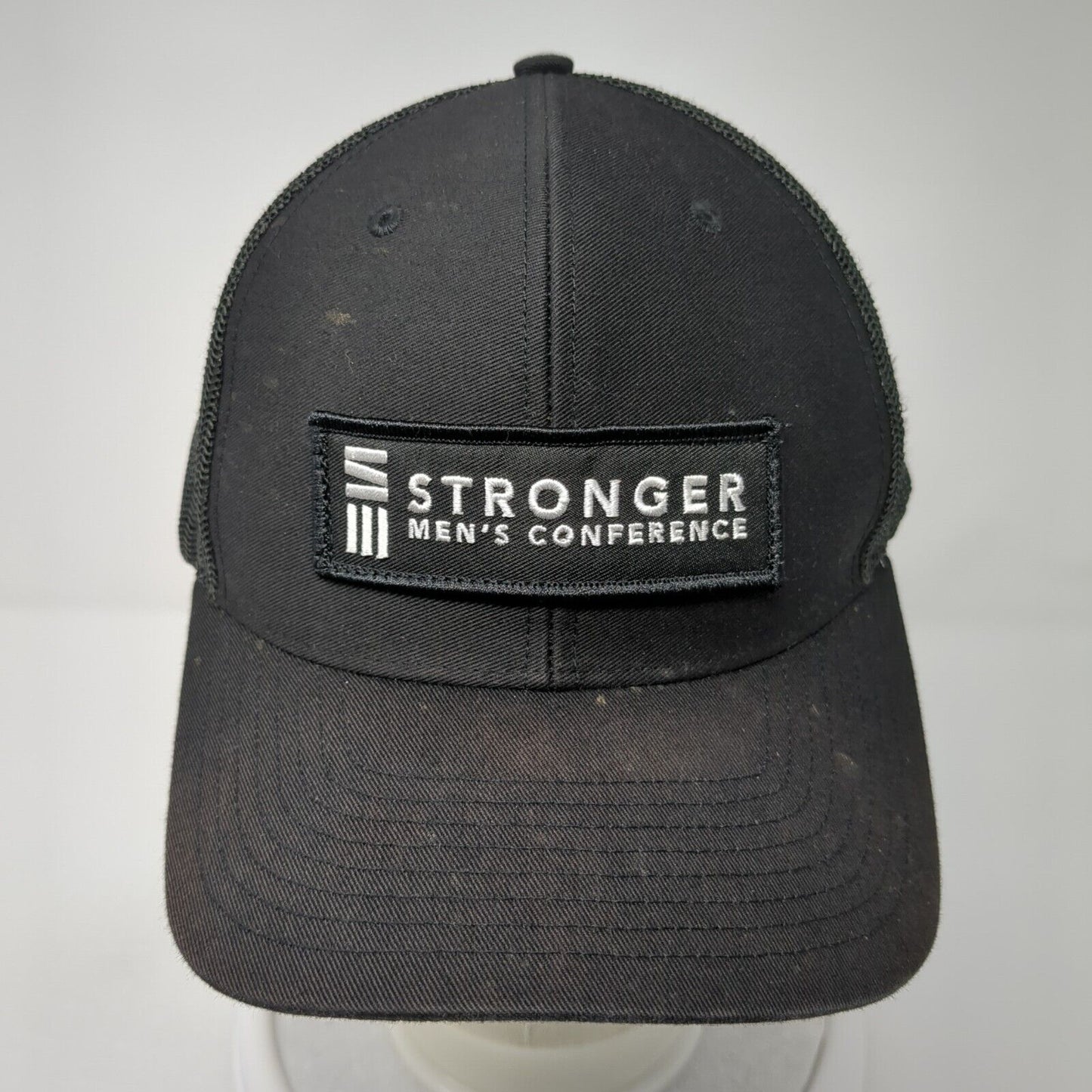 Stronger Men's Conference Snapback Trucker Hat Black One Size Mesh Back