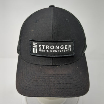 Stronger Men's Conference Snapback Trucker Hat Black One Size Mesh Back