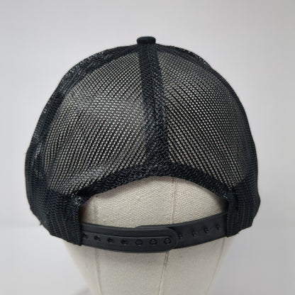 Allen 26 Snapback Trucker Hat Black One Size Adjustable Mesh Back Port Authority