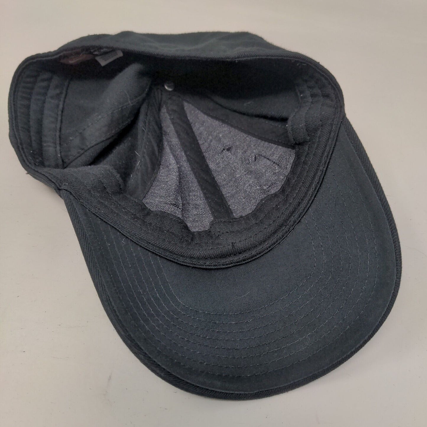 Nike Swoosh Fitted Hat Black OSFM Legacy91 Solid Vent Holes 6 Panel