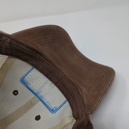 F3T Fish Strapback Mesh Back Trucker Hat Tan One Size Costa Del Mar