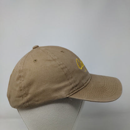 Cabela's Club Slideback Hat Tan One Size Adjustable Embroidered 6 Panel