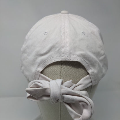 Positive Energy Tie Back Hat White OSFM Embroidered Colorful Font