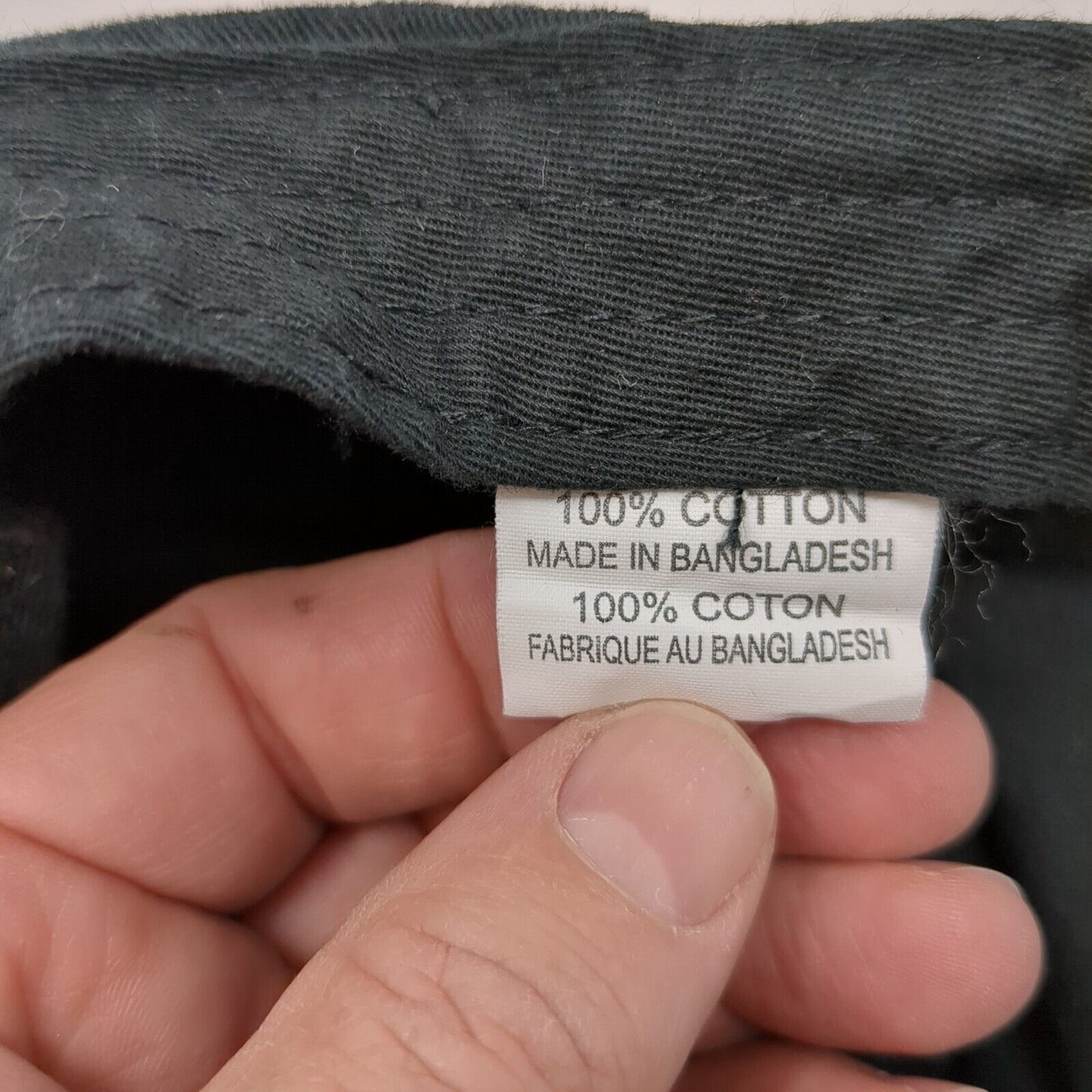 Smiley Slideback Hat Black OSFA Adjustable 6 Panel Vented Holes Cotton