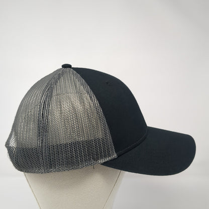 Chi Alpha Snapback Trucker Hat Black One Size Adjustable 6 Panel Mesh Back Otto