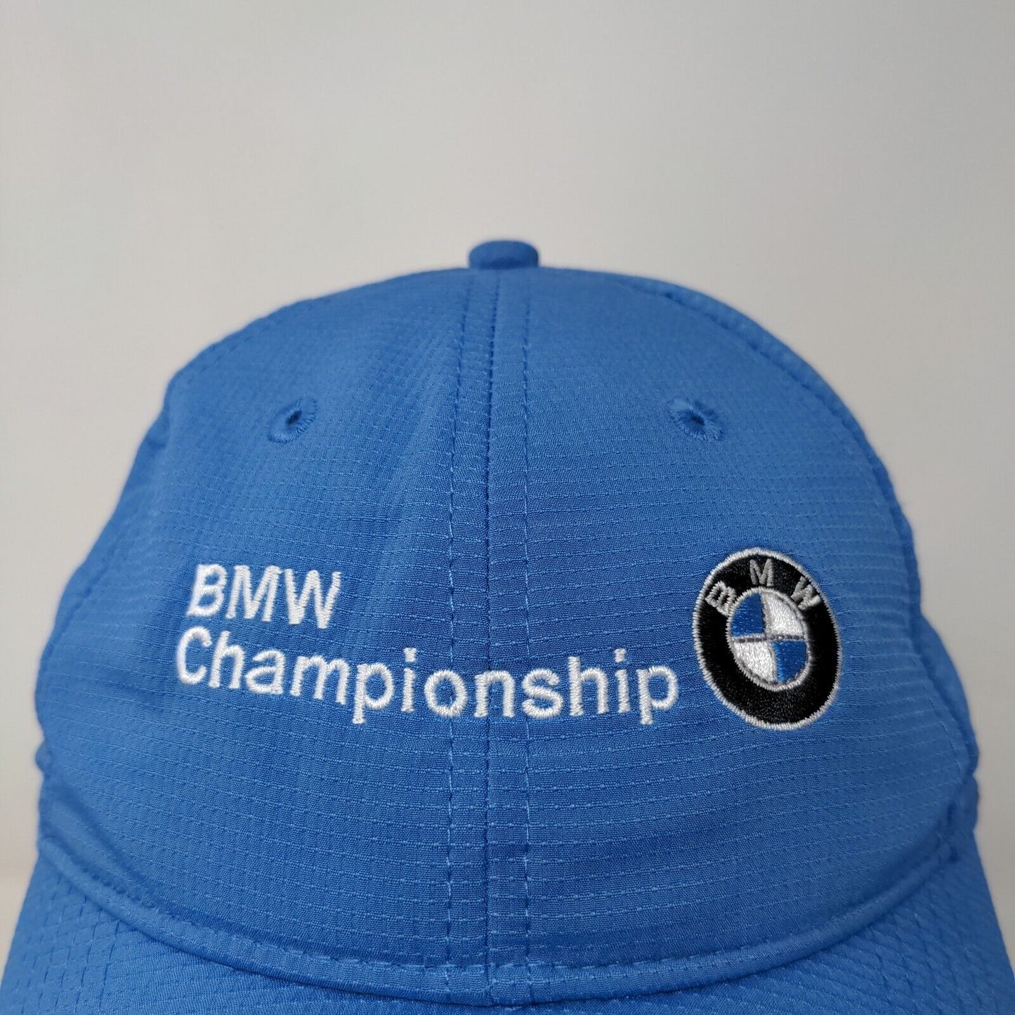 Ahead Men's Strapback Hat Blue Embroidered Crooked Stick BMW Championship Logo