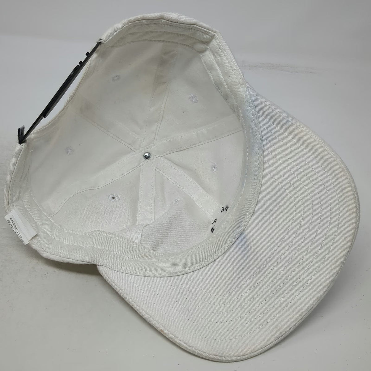 Quake City Caps Baseball Cap White OS Embroidered Logo Snapback Hat Curved Brim