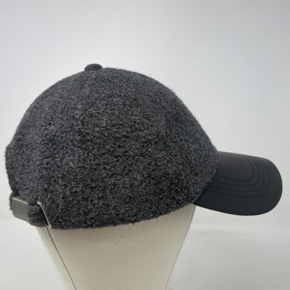 Lands' End Baseball Cap Gray One Size Textured Crown Black Brim Adjustable Hat