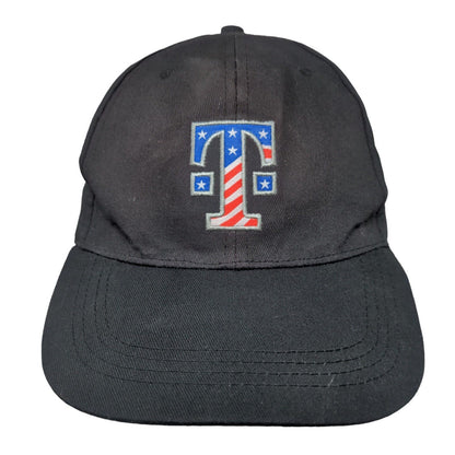 T-Mobile Strapback Hat Black One Size Adjustable Embroidered Patriotic Vented