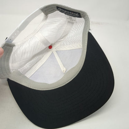 Imperial Trucker Hat Black One Size AJGA White Mesh Rope Snapback Golf