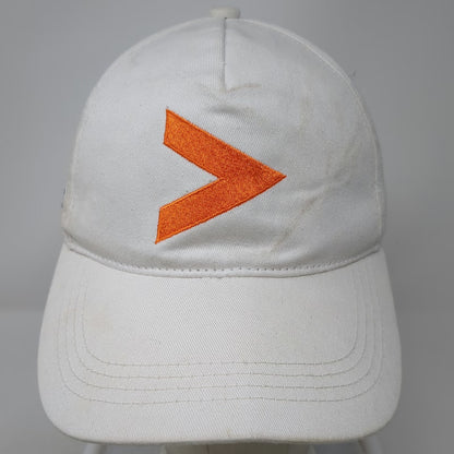 Outdoor Cap 5 Panel White One Size Snapback Hat Orange Logo Point32Health Corp