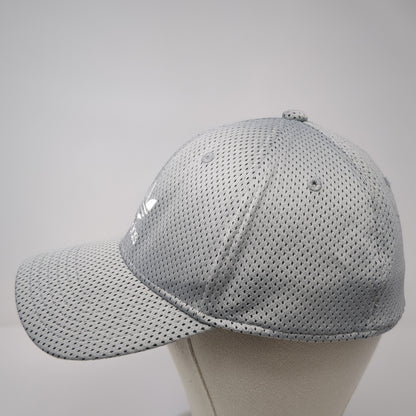 Adidas Trefoil Fitted Hat Gray One Size Embroidered Logo Stretch Outdoor