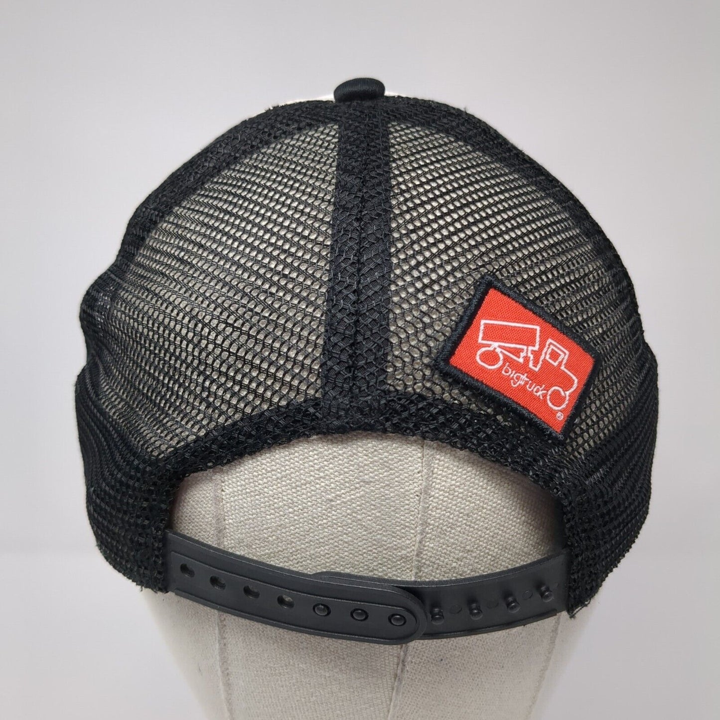 Bigtruck Snapback Trucker Hat Black 58cm Adjustable Mesh Back Polyester