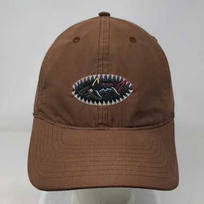 Greg Norman Strapback Hat Brown OSFA Adjustable Embroidered 6 Panel Polyester