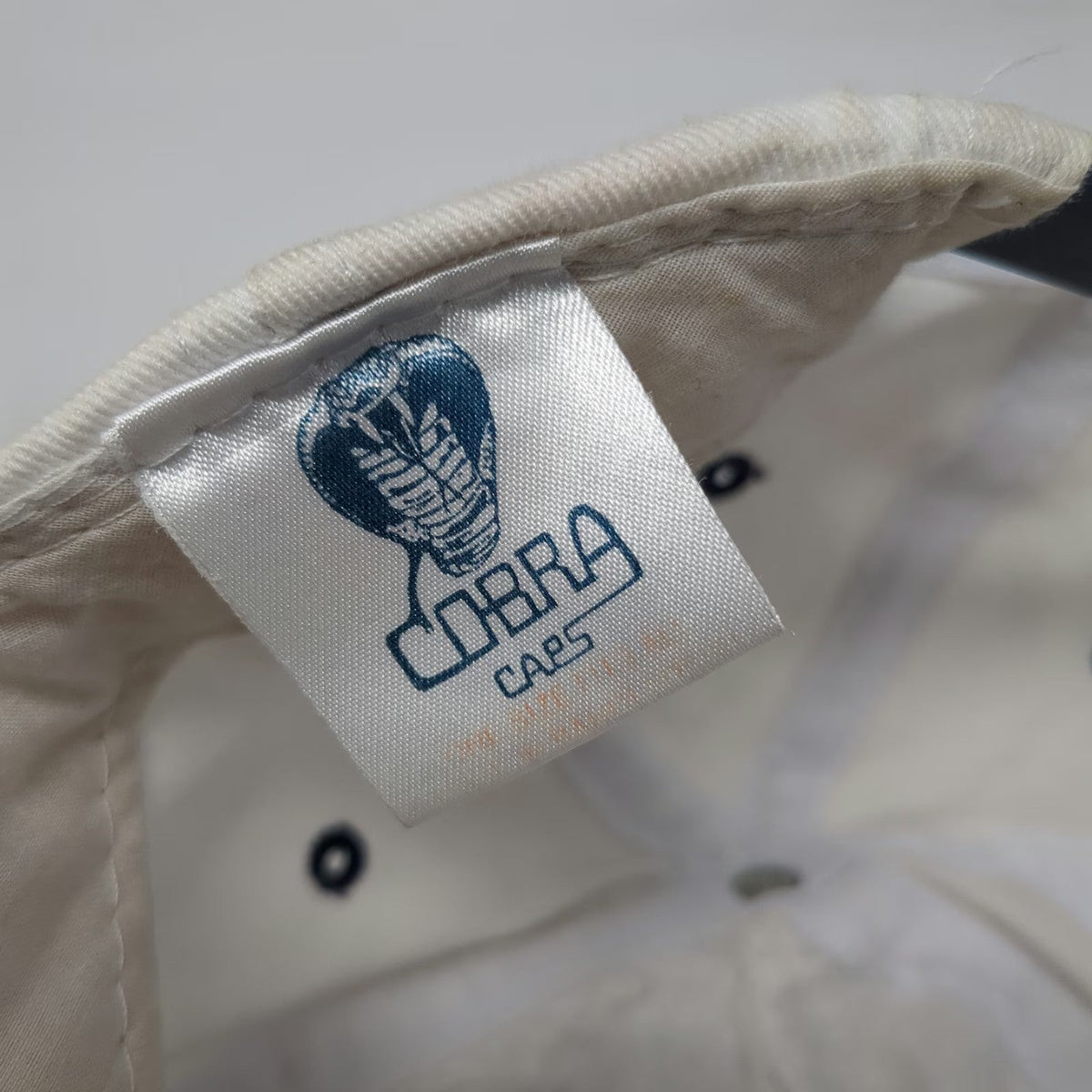 Cobra Caps 5 Panel White Blue One Size Snapback Aqua Glass Embroidered Logo Hat