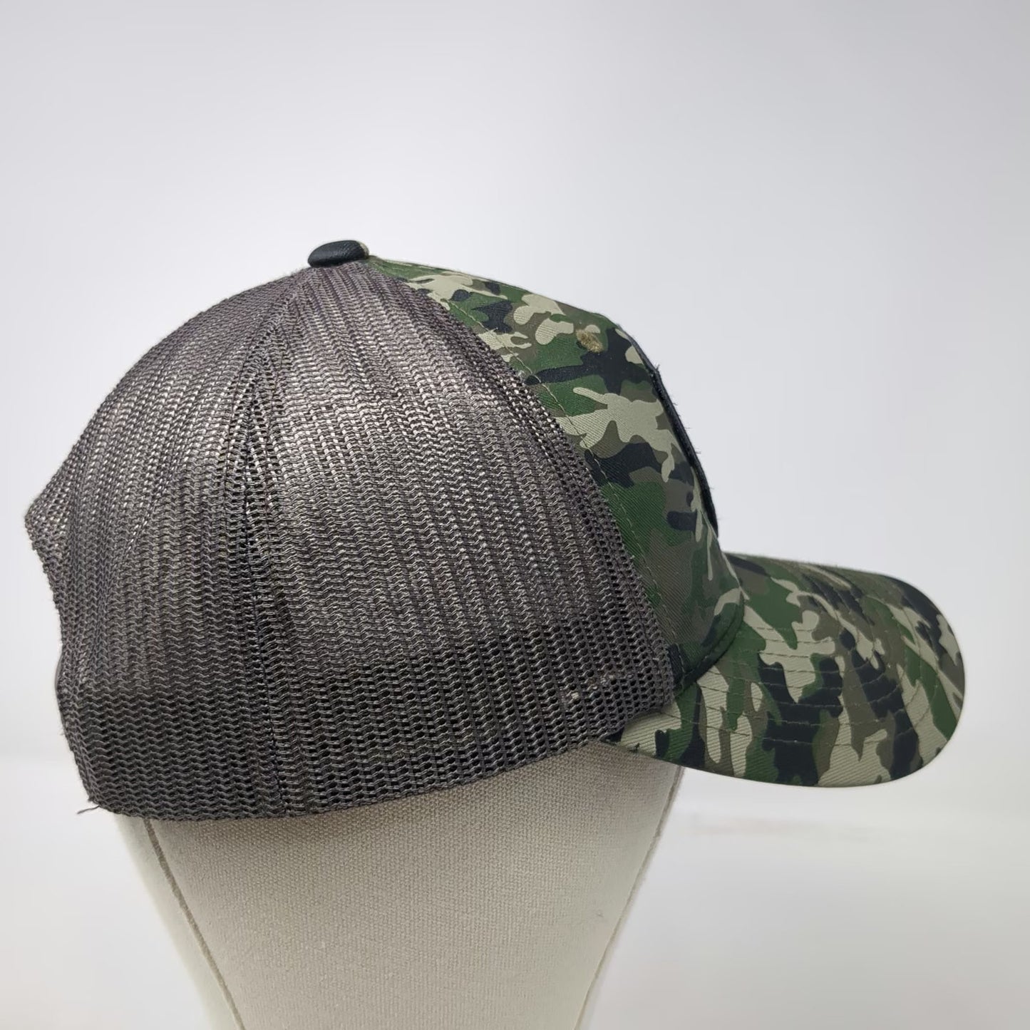 Harley-Davidson Trucker Hat Green Gray One Size Camo Mesh Snapback Embroidery